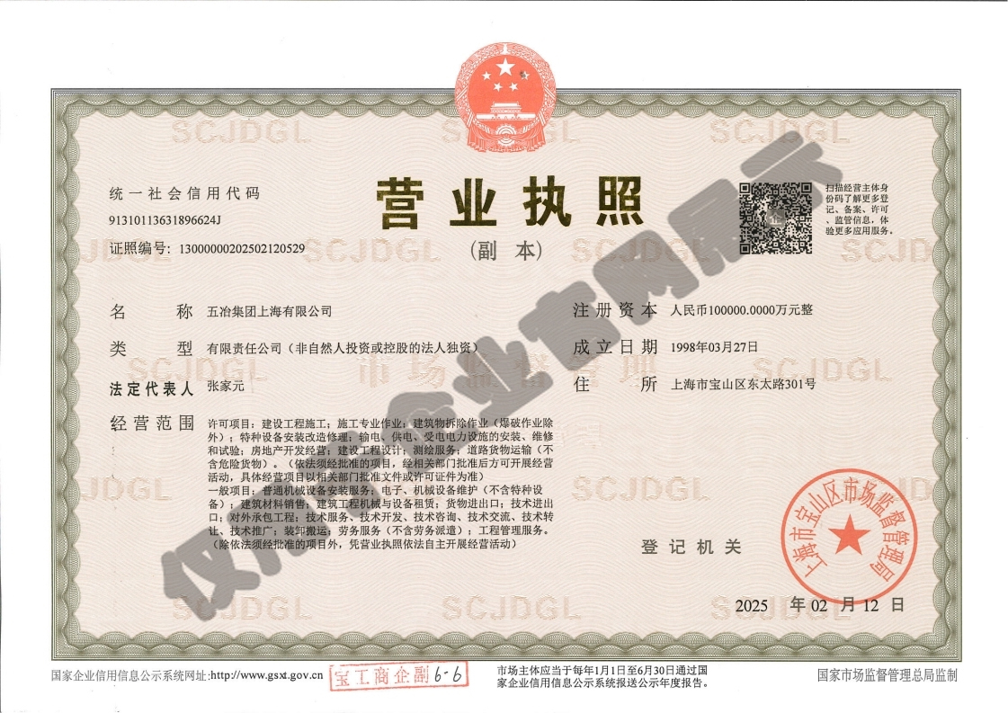 营业执照：248cc永利集团（副本）水印